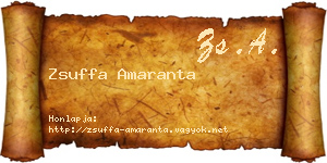 Zsuffa Amaranta névjegykártya